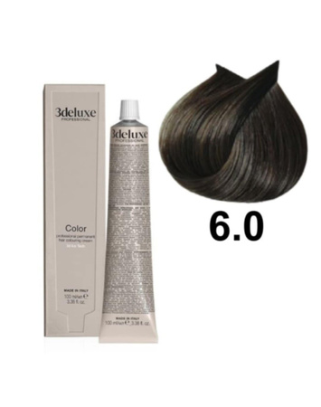 3DeLuxe profesjonalna farba do włosów 6/0 Ciemny blond 100ml 
