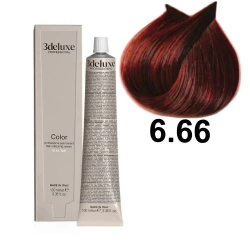 3DeLuxe profesjonalna farba do włosów 6/66 Ciemny blond czerwony intensywny  100ml