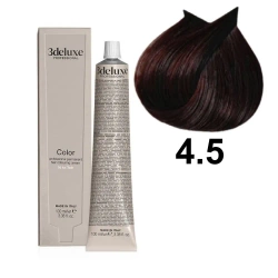 3DeLuxe profesjonalna farba do włosów 4/5  Średni brąz mahoniowy 100ml