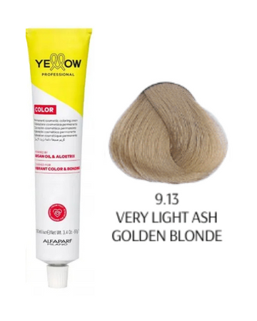 Yellow  Color farba do włosów 9/13  bardzo jasny popielato zloty blond 100ml  2025
