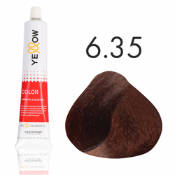 Yellow  Color farba do włosów 6/35 ciemny złoty mahoniowy blond  100ml