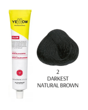 Yellow Farba do włosów  2  najciemniejszy  naturalny  brąz  100 ml  2025