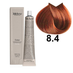 3DeLuxe profesjonalna farba do włosów 8/4 Jasny miedziany blond 100ml