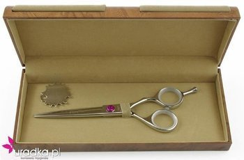 Fox Crystal nożyczki polerowane z koralowym oczkiem rozmiar 5,5"