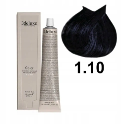 3DeLuxe profesjonalna farba do włosów 1/10 Czarny niebieski 100ml