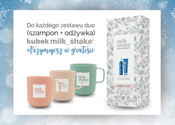 Zone Milk Shake Cold Brunette zestaw szampon + odżywka + kubek gratis w świątecznym opakowaniu
