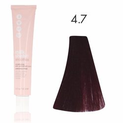 Zone Milk Shake półtrwała farba do włosów smoothies 4/7 fioletowy średni brąz 100ml