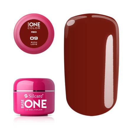 Silcare Gel Base One RED 09 Rich Love 5g