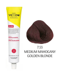 Yellow Color  farba do włosów 7/53 mahoniowy złoty blond  100ml  2025