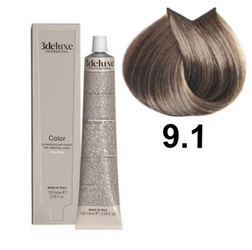 3DeLuxe profesjonalna farba do włosów 9/1 Bardzo jasny popielaty blond 100ml