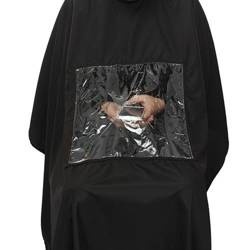 Fox Collection Silky Line Window peleryna czarna z okienkiem