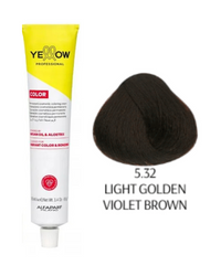 Yellow Color  farba do włosów 5/32 jasny złoty fioletowy brąz  100 ml  2025