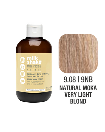 Zone Milk Shake Gloss farba pielęgnująca do włosów 9/08 moka bardzo jasny blond 60ml