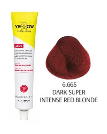 Yellow  Color farba do włosów 6/66S ciemny super intensywnie czerwony blond 100ml  2025