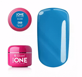 Silcare Gel Base One GLASS 32 Sallow Blue 5g