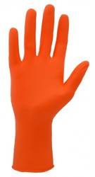 Rękawice nitrylowe diagnostyczne ochronne pomarańczowe XL 100szt