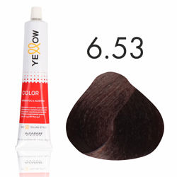 Yellow  Color farba do włosów 6/53 ciemny mahoniowy złoty blond  100ml