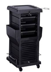 Ayala Viki czarny pomocnik fryzjerski zamykany roletą na kluczyk