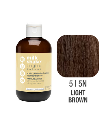 Zone Milk Shake Gloss farba pielęgnująca do włosów 5N jasny brąz 60ml