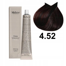 3DeLuxe profesjonalna farba do włosów 4/52  Czekoladowo brązowy mahoń  100ml