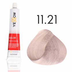 Yellow Farba do włosów 11/21 fioletowo popielata platyna  100ml