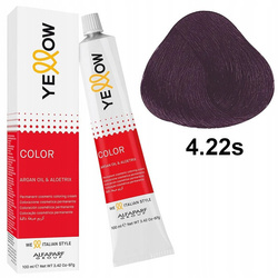 Yellow  Color Farba do włosów 4/22S średni intensywny fioletowy brąz