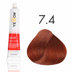 Yellow Color farba do włosów 7/4 miedziany blond  100ml 