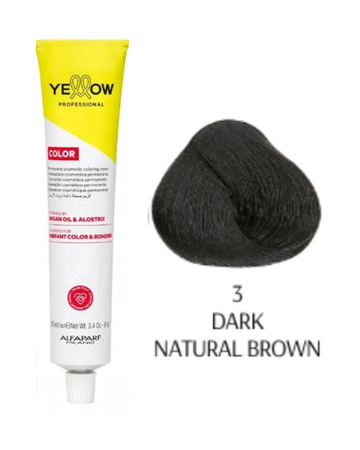 Yellow  Color Farba do włosów 3  ciemny naturalny brąz  100ml  2025