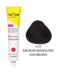 Yellow  Color farba do włosów 4/51  średni mahoniowo-popielaty brąz 100 ml  2025