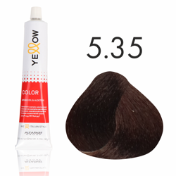 Yellow  Color farba do włosów 5/35 jasny złoty mahoniowy brąz  100ml