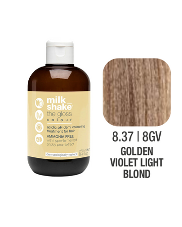 Zone Milk Shake Gloss farba pielęgnująca do włosów 8/37 złoto fioletowy jasny blond 60ml