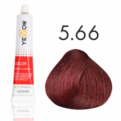 Yellow  Color farba do włosów 5/66 jasny intensywny czerwony brąz  100ml