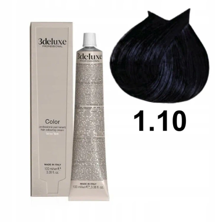 3DeLuxe profesjonalna farba do włosów 1/10 Błękitna czerń 100ml 