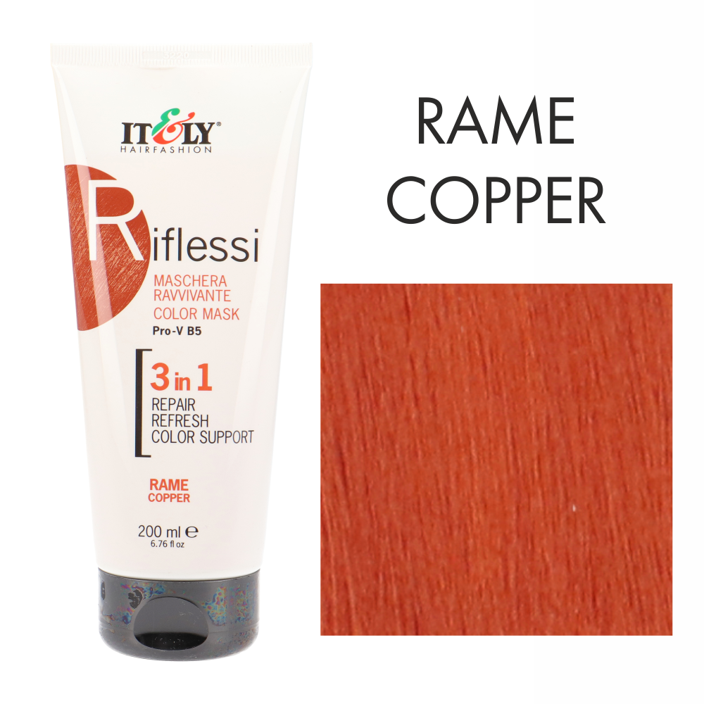 Itely RIFLESSI 3w1 MIEDZIANY rame copper koloryzująca maska do włosów ...